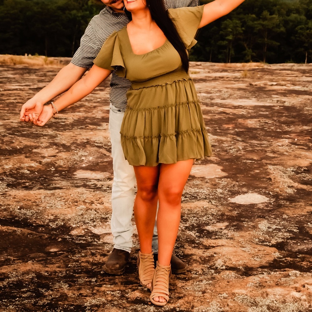 Olive green dress